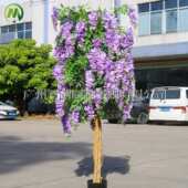 仿真花树大型落地装 商场装 饰仿真紫藤花树盆栽 饰摆件仿真豆花树