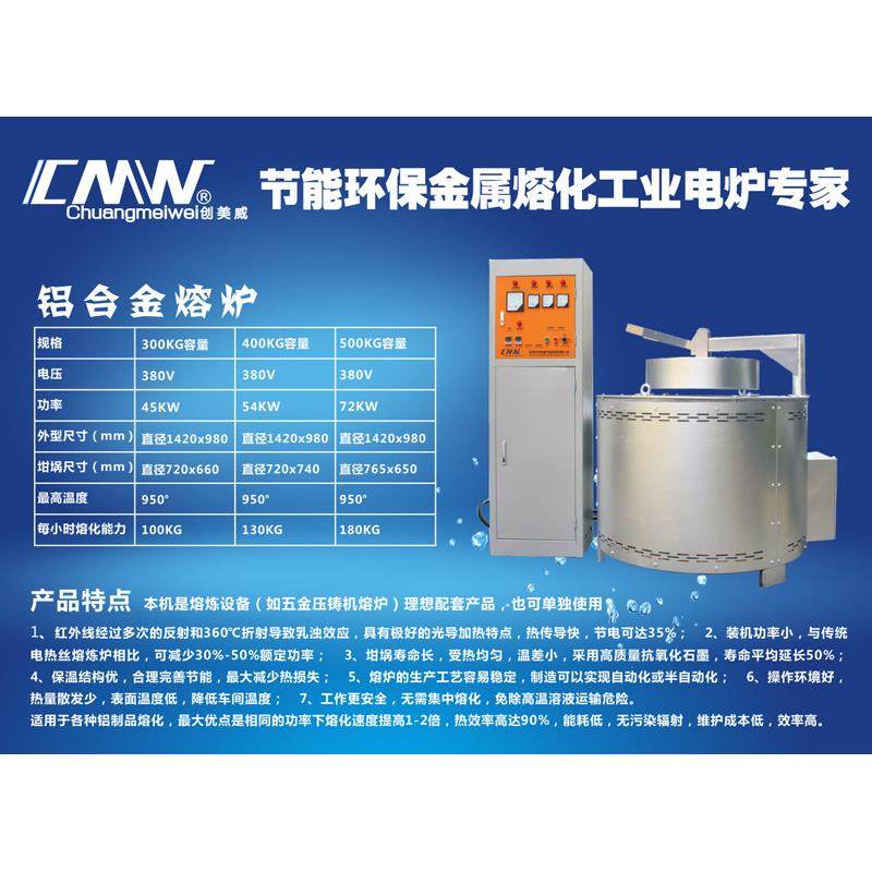 新红外线发热熔铝炉（环保节能铝合金熔炉）五金压铸工业熔炼电炉