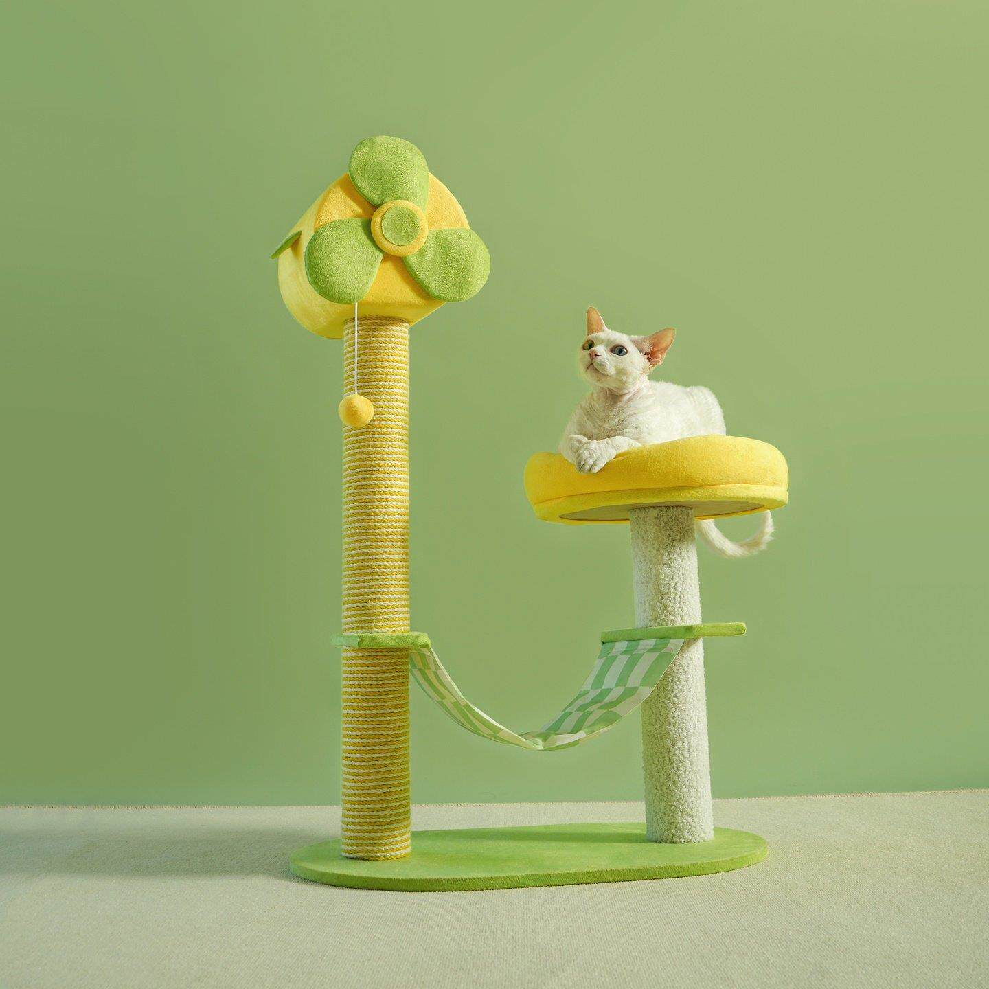 夏天猫爬架猫窝冰垫吊床集成剑麻猫抓后夏天小有趣的猫球猫玩具