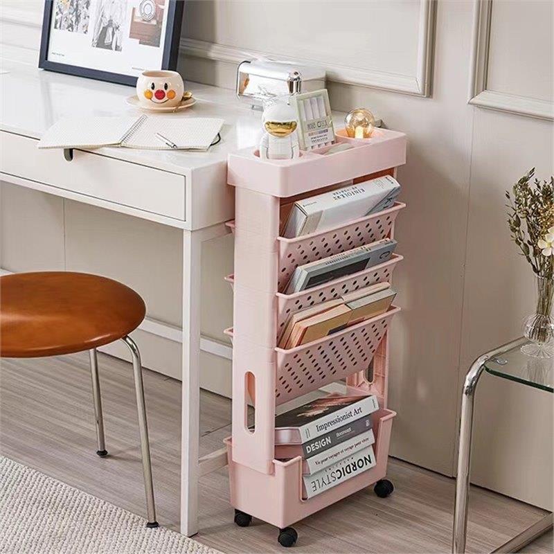 韩系可移动书架多层学生简易小推置物架Y6TT7BMw教室收课旁车大容