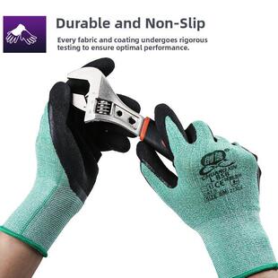 工地劳保手套 创鑫L858劳保手套耐磨防滑透气乳胶泡棉浸胶男士