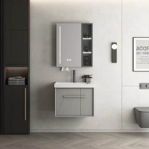 潮州防403潮厂防加霉不锈钢浴室柜厚一体焊接家卫生间墙式洗漱台