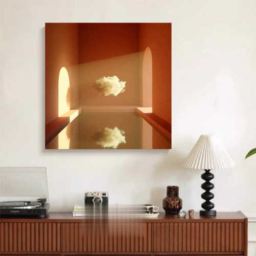 的卧室漂浮艺术法式挂画《床头客厅壁画高级装饰画》玄关感云小众