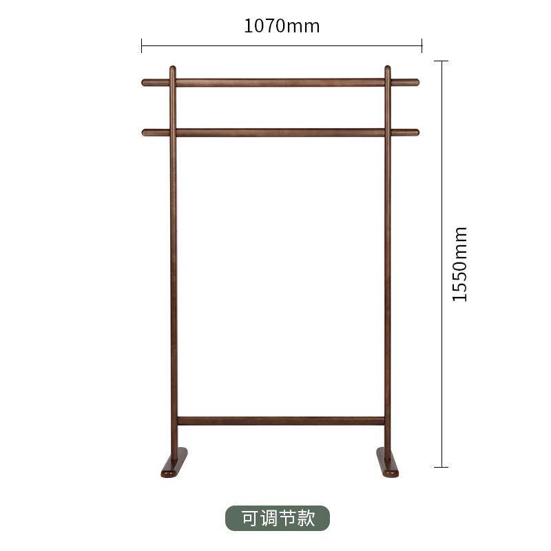 正品无意实木挂架衣落卧室衣帽架家用简约收纳层架室占内不地衣服