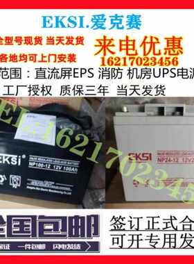EKSI爱克赛UPS蓄电池NP100-12/12v7ah17a24a38ah65a100a120a150ah