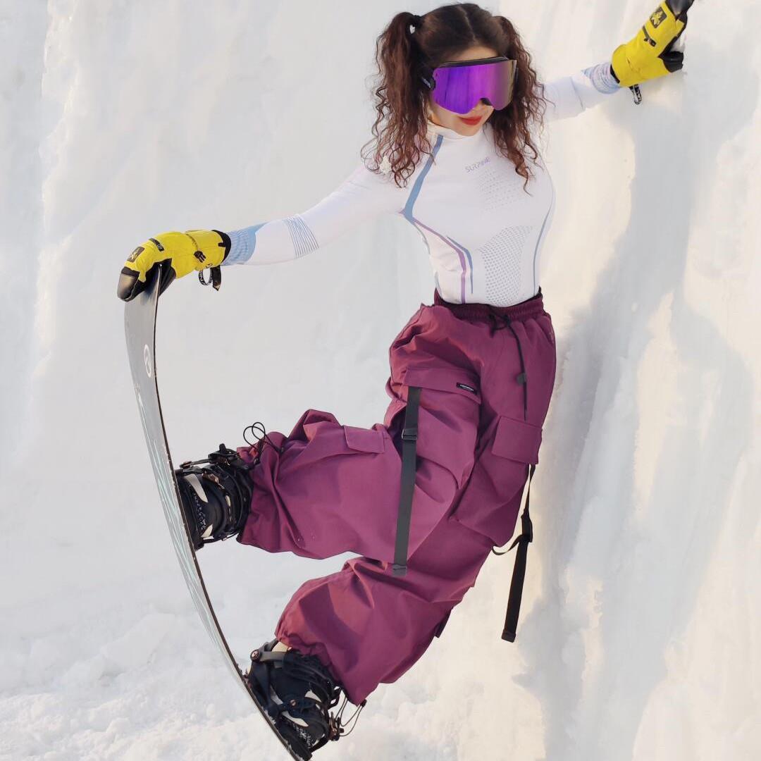 美式机能单板防风防水雪地裤子男女多口袋小土豆滑雪外穿休闲裤