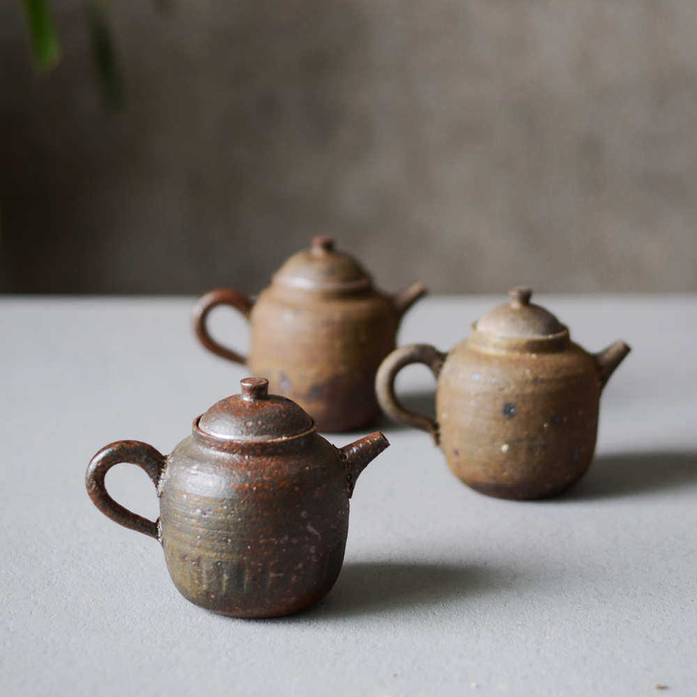 纯手工茶壶壶景德镇台湾泡茶老岩陶瓷陶壶壶粗泥把天然正烧古陶柴