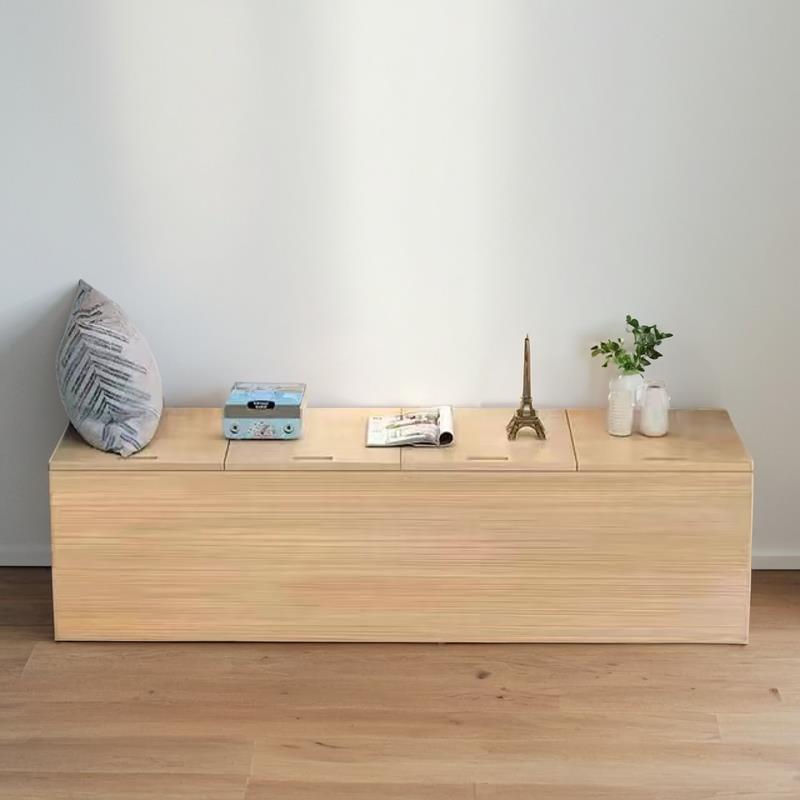 实木阳台飘窗柜可坐翻盖收纳柜床边夹缝收纳柜自由组合榻榻米地台