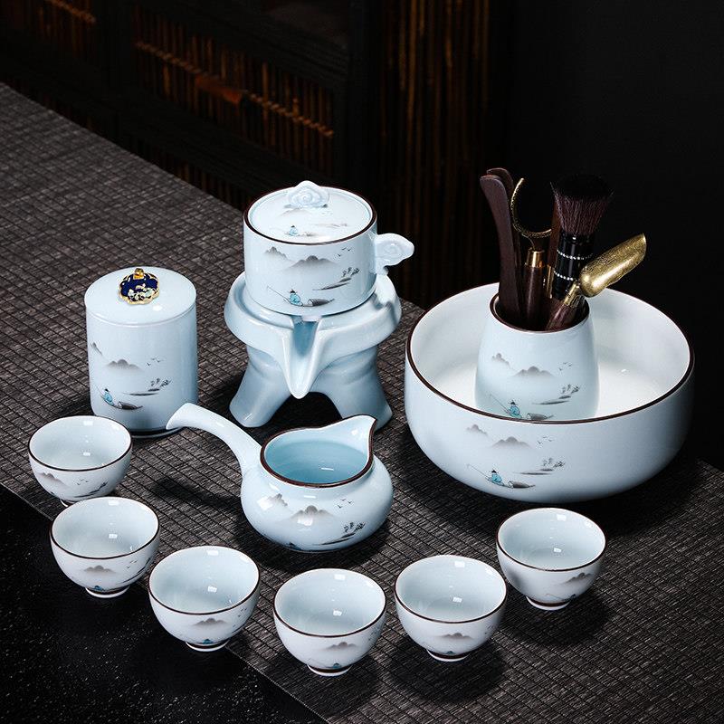 景德镇青瓷全自动茶具套组家用小茶壶客厅高档懒人功夫茶杯用品泡