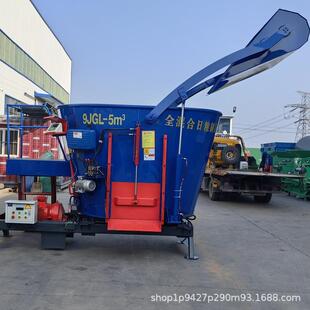 立式TMR搅拌机牛羊饲料粉碎搅拌一体机全日粮饲料搅拌机干湿两用