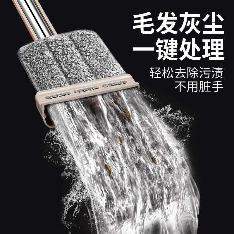 新款直销免手洗拖把家用海绵拖把挤水拖布懒人自粘拖把吸水拖布卫