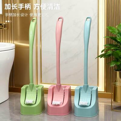 Long-handled toilet cleaning brush set for home bathrooms, d