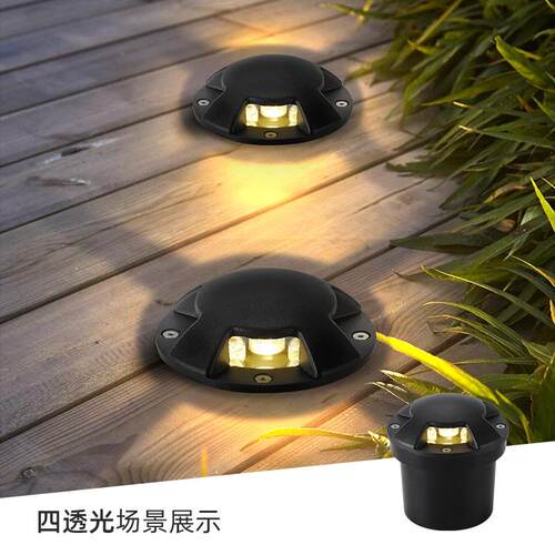 led侧透光地埋灯户外防水墙角台阶侧发光步道灯3W5W7W庭院景观灯