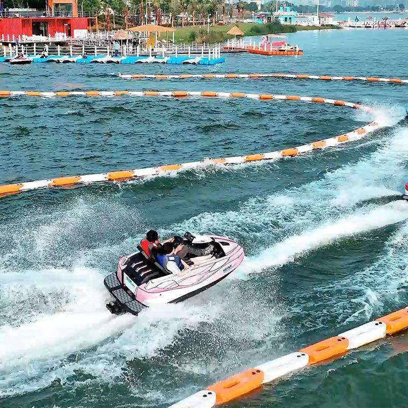 厂家供应水上卡丁车赛道护栏水上防护赛道卡丁船赛道塑料漂浮条