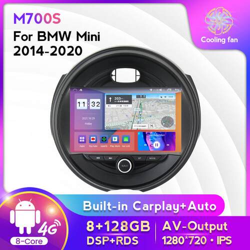 适用于宝马mini14-20款改安卓大屏中控车载导航一体机8+128G