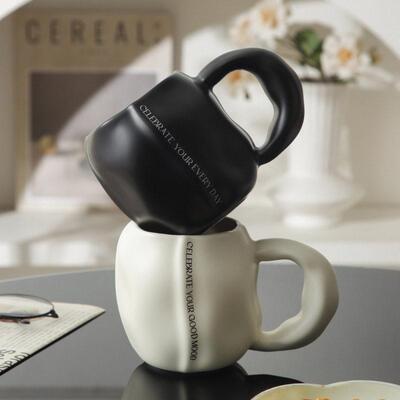 350ml Nordic Matte Ceramic Handmade Mug Breakfast Milk Cup
