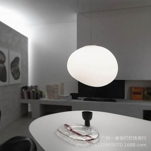 意大利鹅蛋鹅卵石灯LOFT挑高客厅复式楼梯吊灯卧室床头餐厅吧台灯