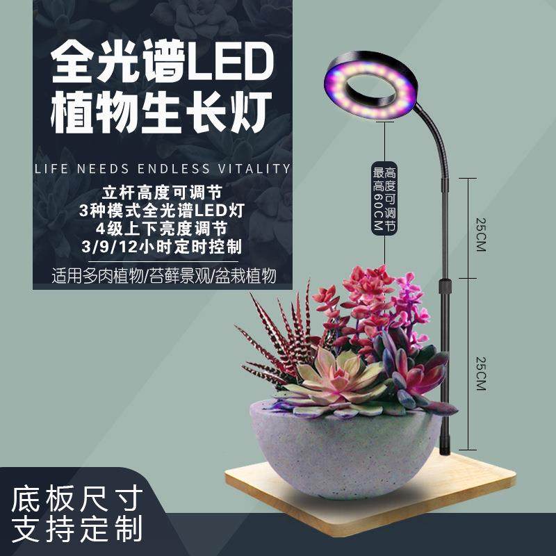全光谱LED植物补光灯生长灯苔藓灯微景观灯生态瓶灯多肉灯竹板灯