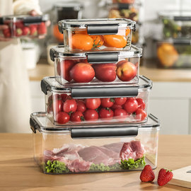 保鲜盒食品级专用冰箱收纳盒透明密封盒，冷冻防潮蔬菜，水果盒子商用