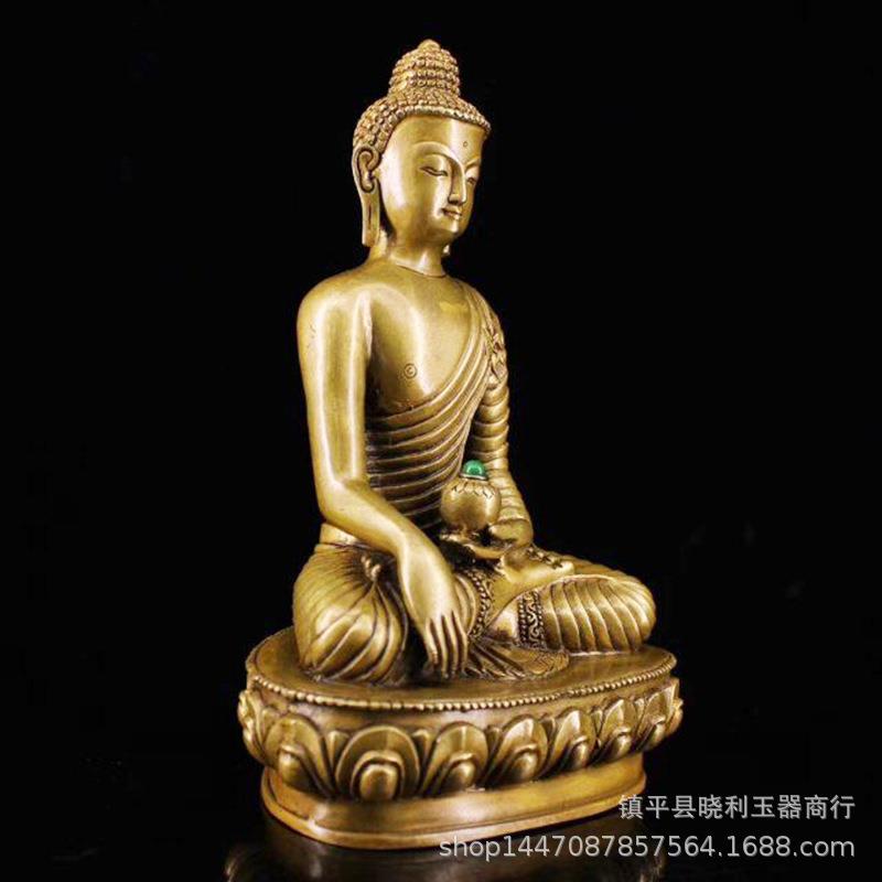 铜如来佛摆件释迦牟尼铜像铜器古玩金属工艺品