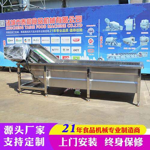 黄瓜片清洗机苹果清洗线设备土豆净菜气泡式叶类蔬菜清洗机