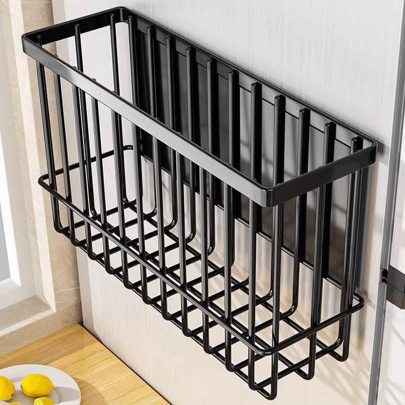 厨房冰箱侧面收纳盒保鲜袋收纳架放保鲜膜置物架免打孔壁挂收纳架