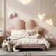 奶油风床头公主床女孩欧床式 云布艺床科技朵实主卧大民宿酒店见详