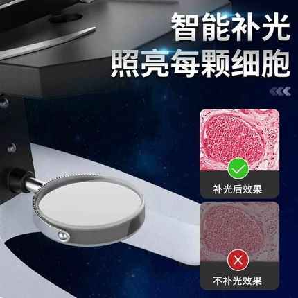 单目便携显微镜小学中学生专用生物光学科学实验室初中生可看细菌