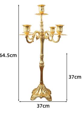 北欧风复古浮雕蜡烛台酒店香薰蜡烛器皿摆件家居装饰金属工艺品