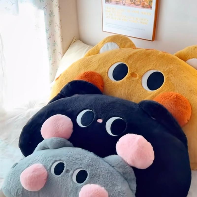 ins可爱猫猫床背榻榻米无床头靠垫靠枕软包靠背卧室飘窗宿舍腰枕