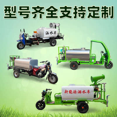 新能源电动三轮洒水车工地用高压清洗道路环卫除尘绿化小型雾炮车