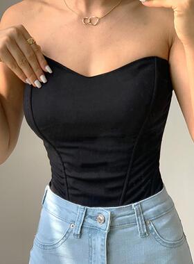 Wrapped chest, three-dimensional fishbone, body tied,