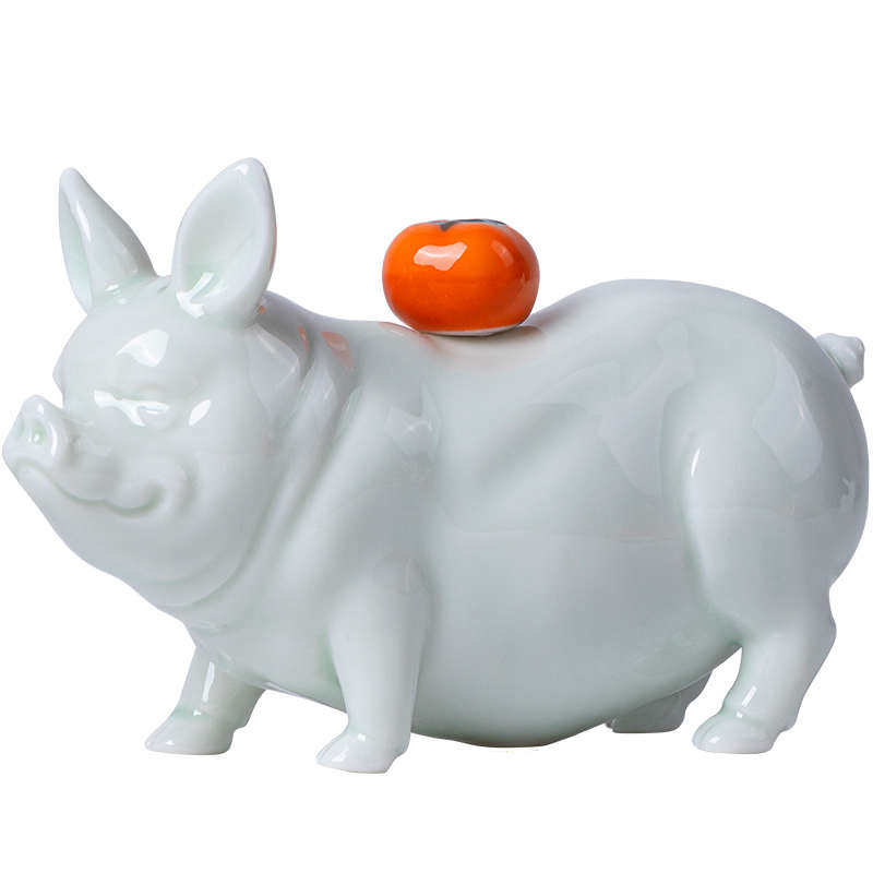德化茶宠猪摆件桌面茶道创意茶桌茶台小猪功夫生肖精品可养陶瓷猪,特色手工艺,其他特色工艺品,淘宝优惠券,粉丝福利购,淘宝优惠卷