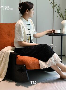 实木摇摇椅单人躺椅家用阳台复古休闲椅可睡可躺客厅懒人沙发椅