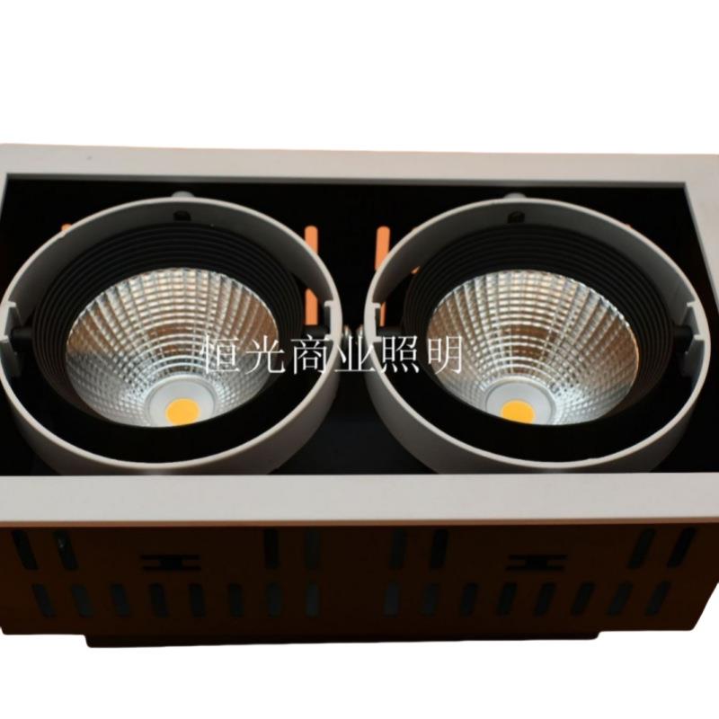 LED双头防眩豆胆灯 COB格栅灯 10W12W豆胆灯