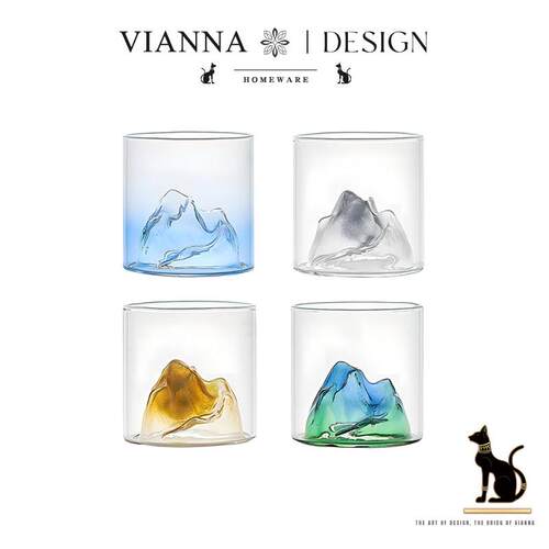 VIANNA丨EMBARK冰山杯·高颜值3D观山耐热玻璃茶杯威士忌酒杯礼物