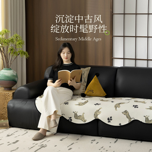 通用防滑沙发坐垫异形布艺套罩高级感靠背盖布巾坐垫 沙发垫四季
