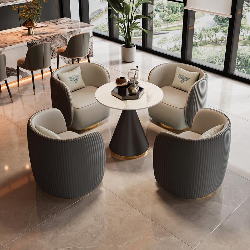 售楼处洽谈桌椅组合美容院服装店酒店大厅商务会客接待休息区沙发