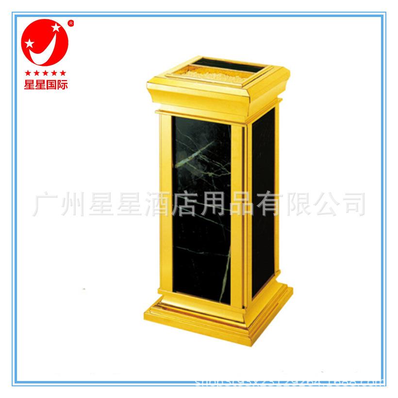 厂家酒店大堂垃圾桶欧式大理石皇家座地垃圾桶桶自带烟灰缸