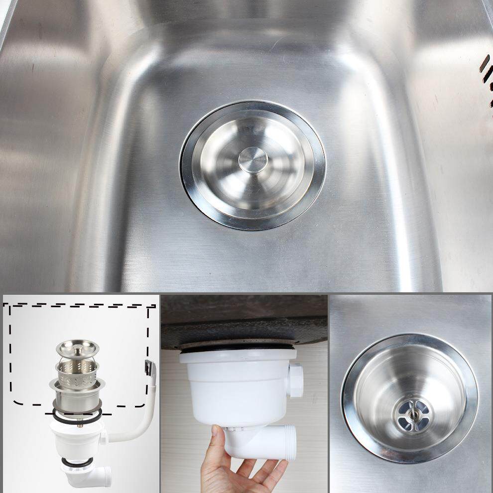 天力厨房水槽后置140mm下水器自带方形溢水 14cm落水XL313C002