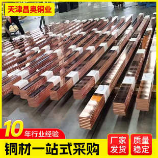 10銅母線 TMY電力用紫銅排價格 鍍錫接地125 圓角T2紫銅排