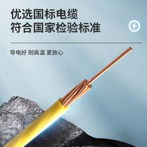 国标ZC-BV家装电线1.5/2.5/4/6平方纯铜阻燃耐火家用绝缘电缆线