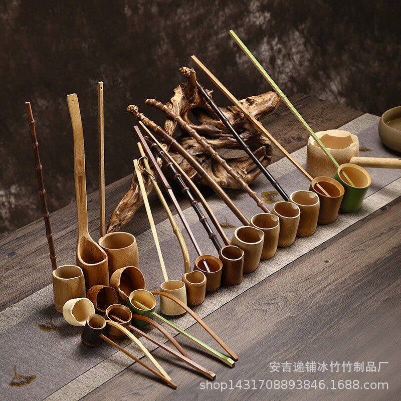 竹制水勺厂家 竹酒提子竹根长柄茶勺浇花水瓢 打酒器