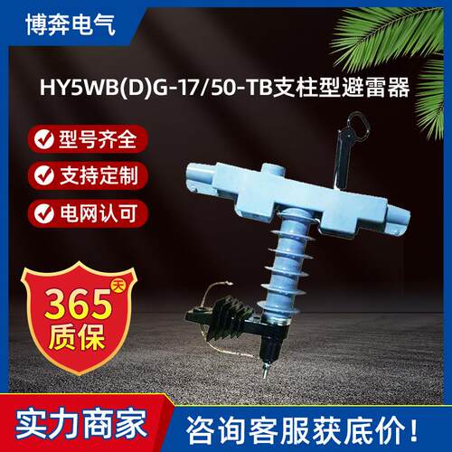 HY5WB(D)G-17/50-TB支柱型高压氧化锌避雷器户外10KV电缆头配变用