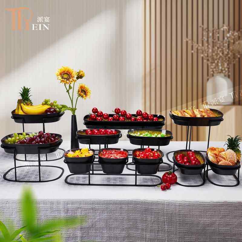 自助餐水果盘沙拉凉菜碗摆台酒店商用火锅调料碗架冷餐食物展示架,餐饮具,果盆/果盘/果篮,淘宝优惠券,粉丝福利购,淘宝优惠卷