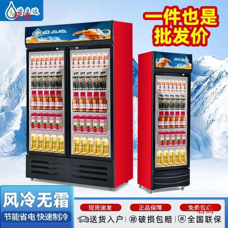 啤酒柜商用冷藏展示柜超市饮料柜双门立式保鲜柜饭店冰箱单门冷柜