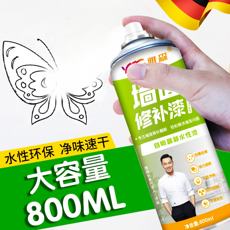 德国墙面修补漆白色乳胶漆内墙壁修复补墙膏室内涂鸦翻新漆自喷漆