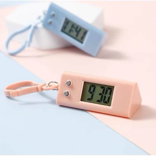A minimalist student exam small hanging watch keychain with