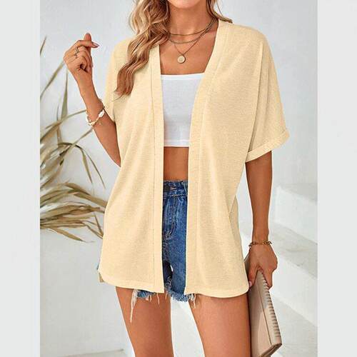 PHEFEE Women's V-Neck Short Sleeve Kimono Cardigan