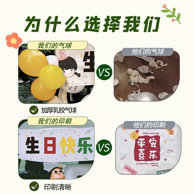 球生日装饰场景布后置备箱惊童喜挂布佐致（收条幅男女孩儿气户外图片